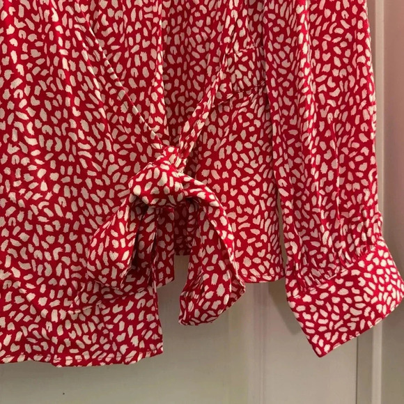 Talbots Long Sleeve Wrap Blouse - Picture 3 of 7